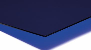OROGLAS® plate, Blå transparent, 2030mm x 3050mm x 3,0mm, LT 28%