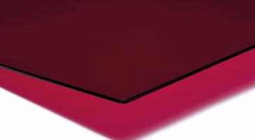 OROGLAS® plate, Rød transparent, 2030mm x 3050mm x 3,0mm, LT 29%