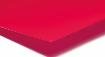 OROGLAS® plate, Rød translucent, 2030mm x 3050mm x 3,0mm, LT 13%