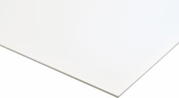  Polystyrenplate, Hvit matt/matt, 1006mm x 1406mm x 0,5mm