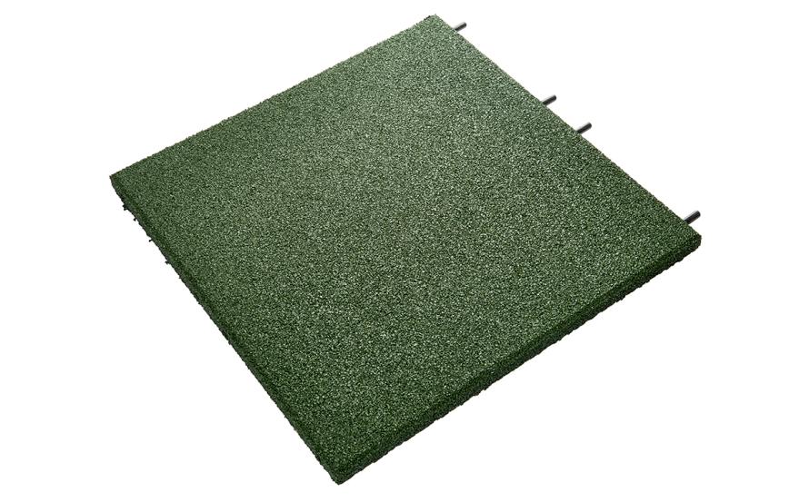 UniSoft, Gummiflis, Grønn, 500mm x 500mm x 30,0mm 