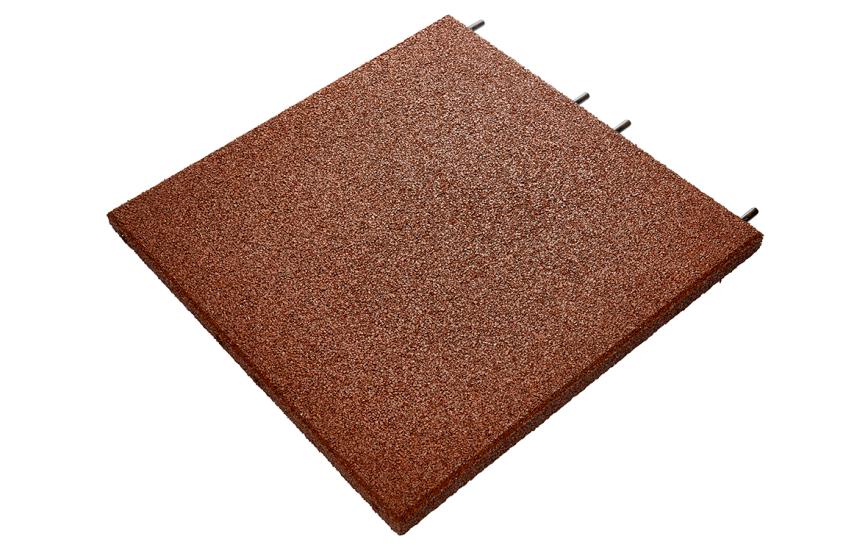 UniSoft, Gummiflis, Rød, 500mm x 500mm x 30,0mm 