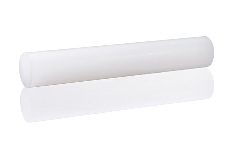 PVDF stang, Ø 40mm, Lengde 3000mm, Natur