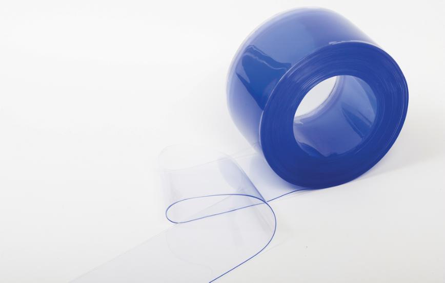 Bendelgardin, Gjennomsiktig (blålig), 300mm x 50.000mm x 3,0mm