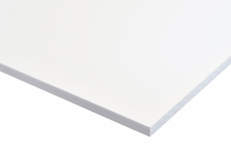 Hvit FOAMALUX®-skummet i 1220 mm x 2440 mm x 1 mm | webplast.no