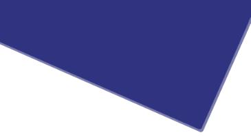 OROGLAS® plate, blå, 2030mm x 3050mm x 3,0mm, LT 14%