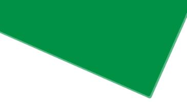 OROGLAS® plate, grønn, 2030mm x 3050mm x 3,0mm, LT 10%