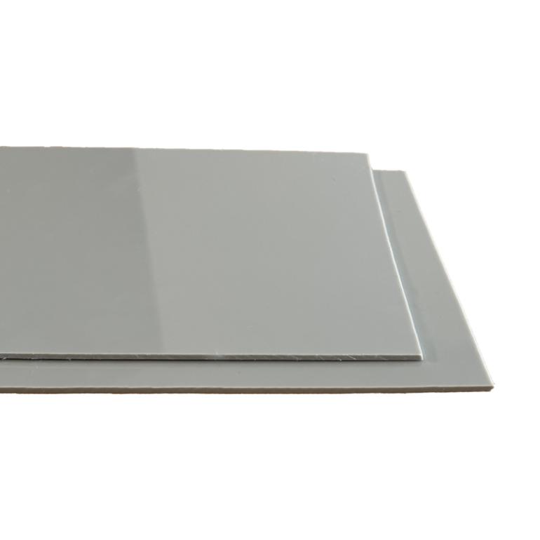 PP-H Plate, Grå, 1000mm x 2000mm x 3mm