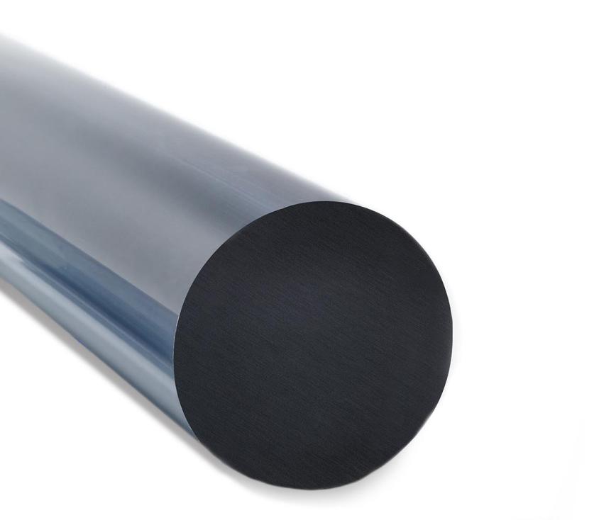 PVC Ekstrudert  Stang, Svart, Ø 10mm, lengde 2000mm