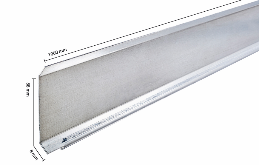 Alu fugeskinne 68 x 1000 mm