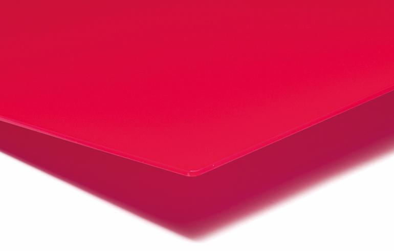 PLEXIGLAS® GS, Rød transparent, 2030mm x 3050mm x 3,0mm, LT 4%