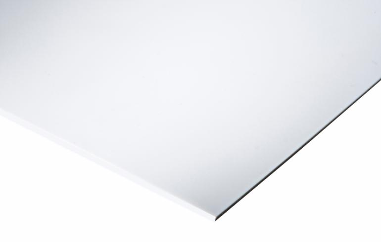 Hyllebeskytter - hvit plate matt/matt