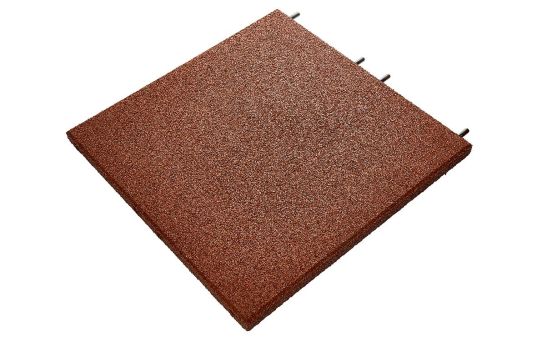 UniSoft, Gummiflis, Rød, 500mm x 500mm x 30,0mm - 