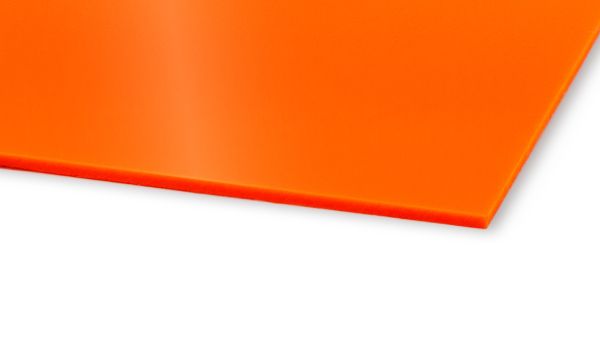 PLEXIGLAS® GS, Oransje delvis gjennomsiktig, LT 6%, 2030mm x 3050mm x 3,0mm - 