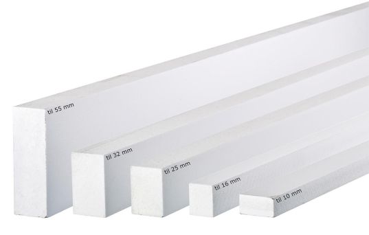 Avstandsliste til ytterspær. Hvit - 