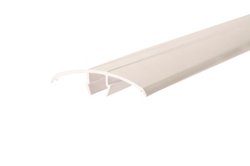 Plast-topp/PVC dekklist m/myk tetning. Hvit - 