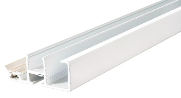 Sideprofil m/gummiliste til 16 mm termotak- Hvit - 