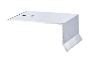 Alu stoppbeslag til 10/16&nbsp;mm, 80&nbsp;mm