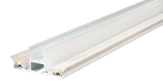 Midtprofil m/gummilister til 16 mm termotak &ndash; Hvit